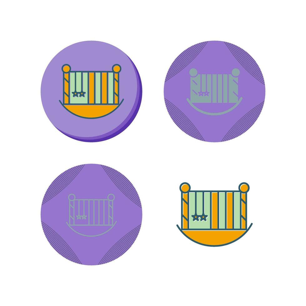 Baby Cot Vector Icon