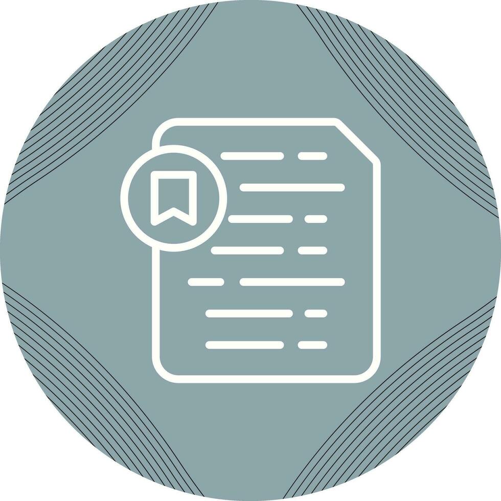 Document Insert Bookmark Vector Icon