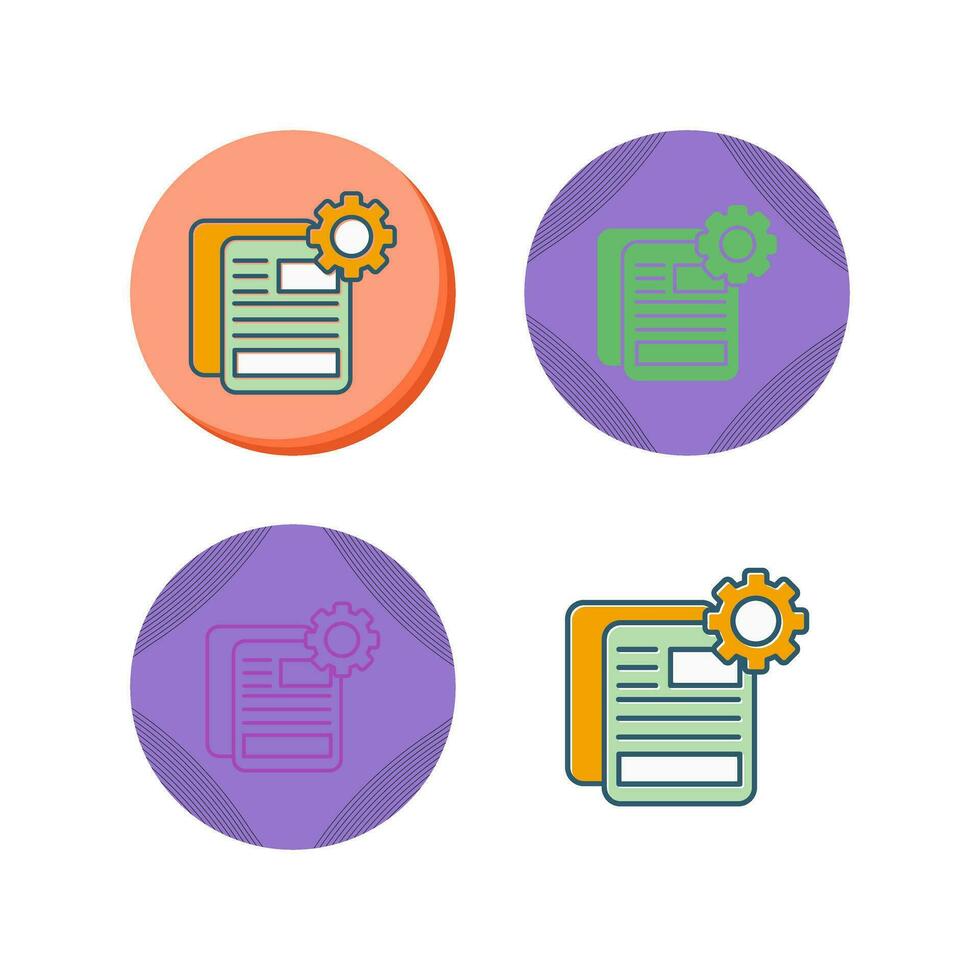 Document Setting Vector Icon