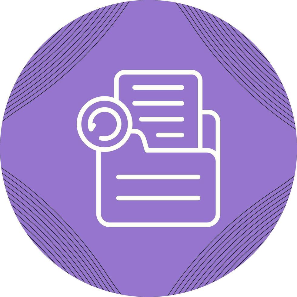 Document Undo Vector Icon