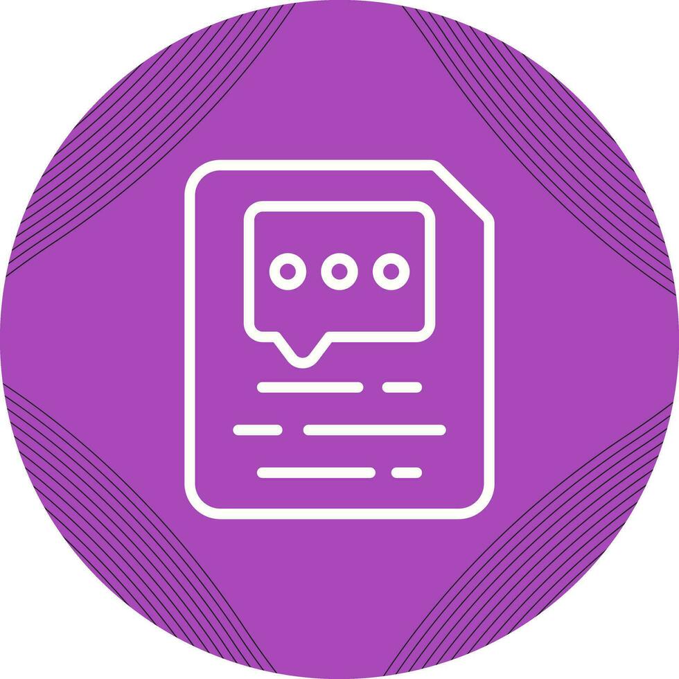 Document Insert Comment Vector Icon