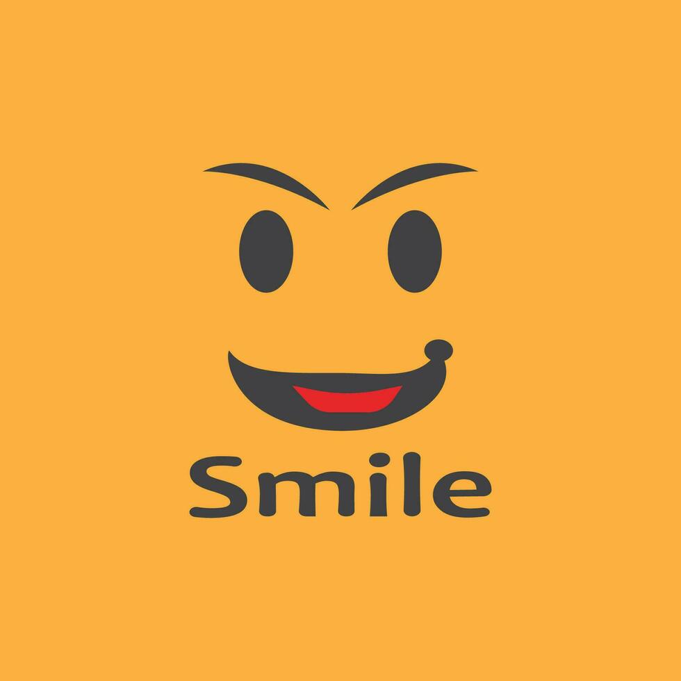 Smile icon emoticon symbol template vector