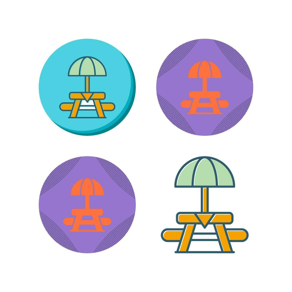 Picnic Table Vector Icon