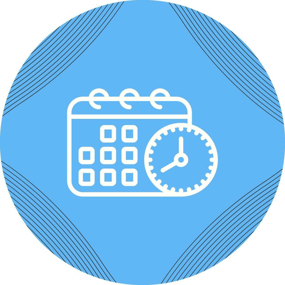 Calendar with clock Vector Icon