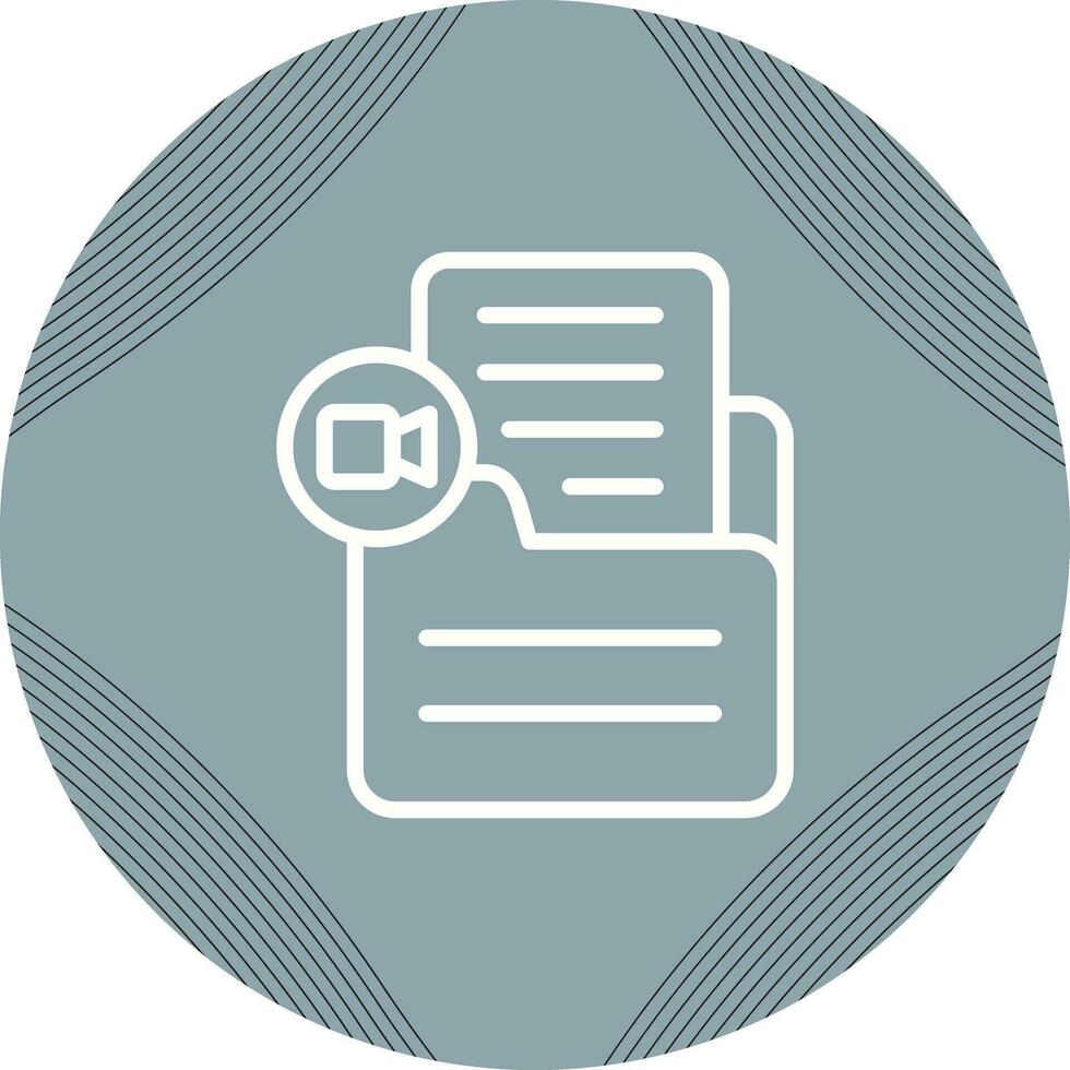 Document Insert Video Vector Icon