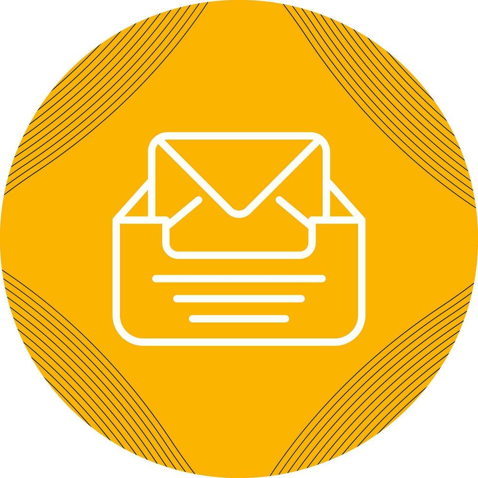 Inbox with envelope Vector Icon