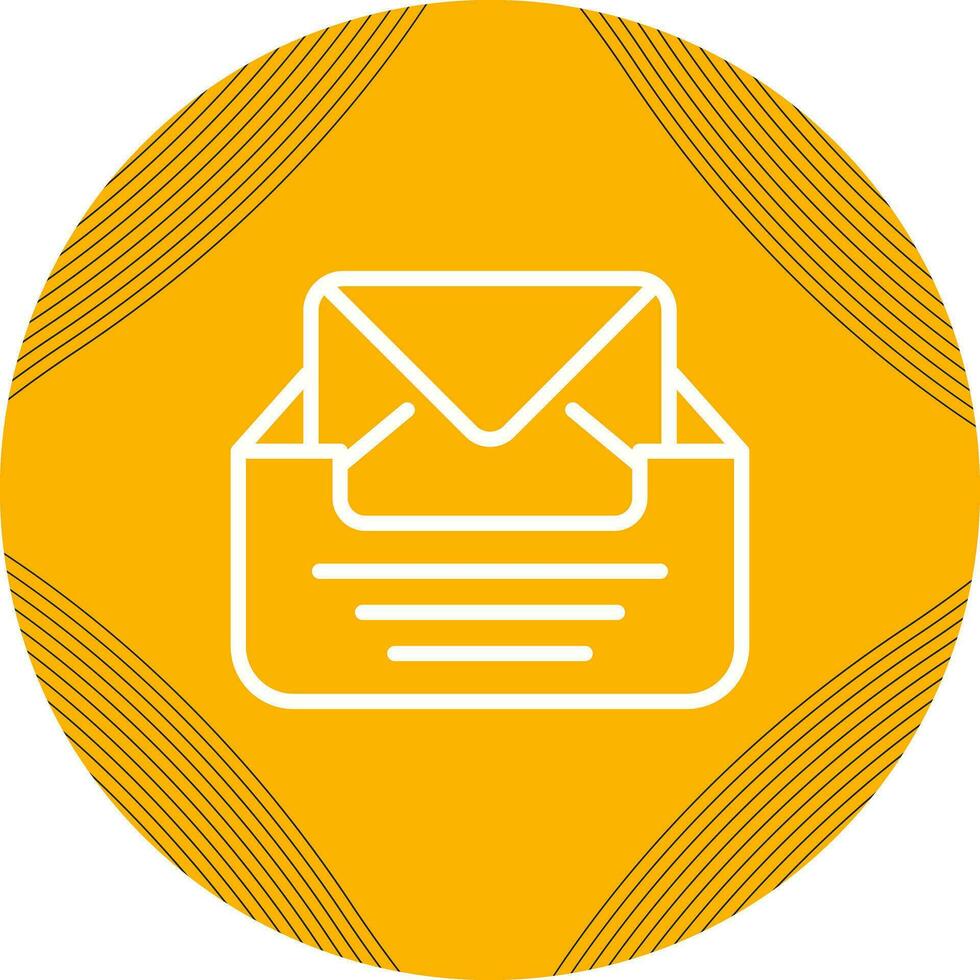 Inbox with envelope Vector Icon