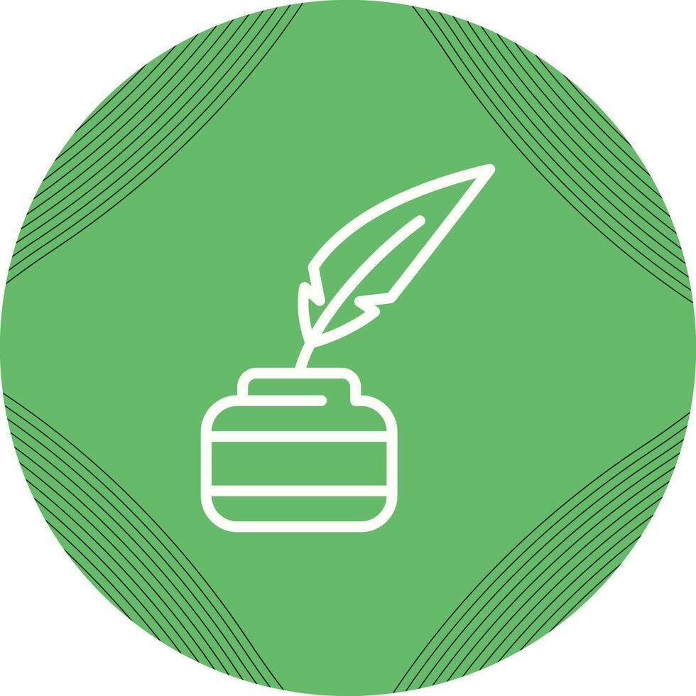 Quill pen with inkwell Vector Icon