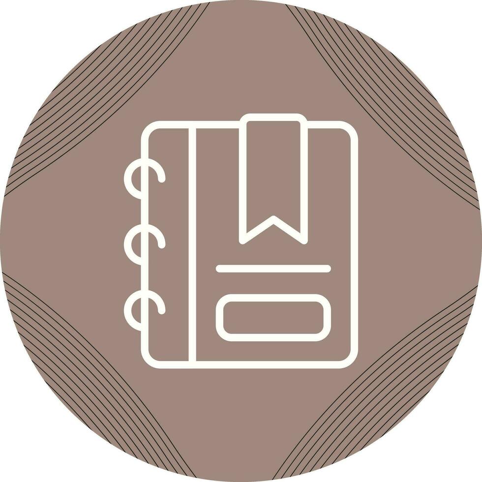 Writing pad with bookmark Vector Icon