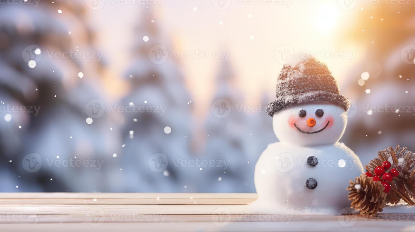 Celebrate Christmas Day with a Festive Christmas Background Snowfall Gift Boxes and Joyful Holiday Season Magic photo
