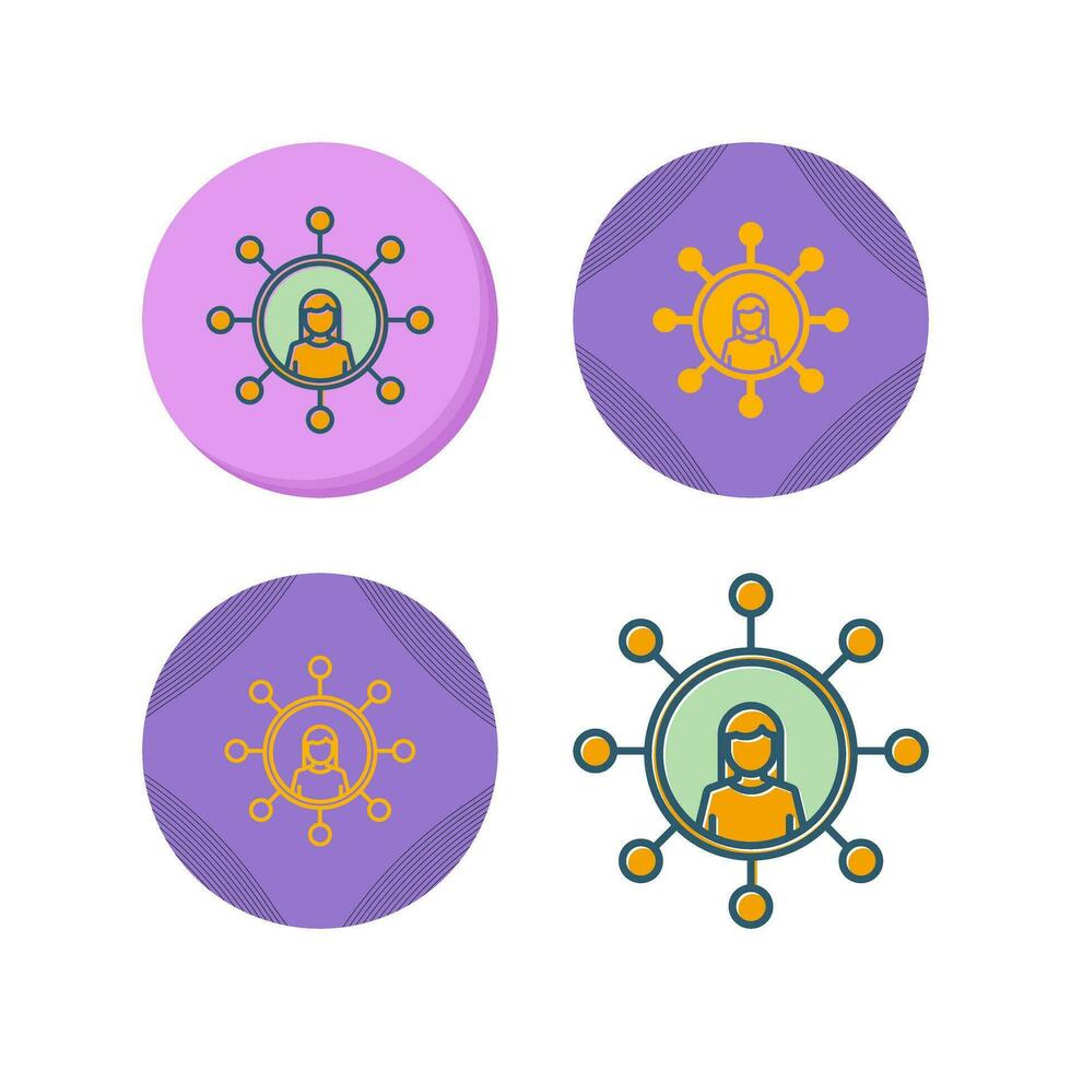Personal Network Vector Icon