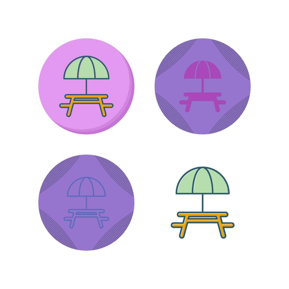 Camping Table Vector Icon