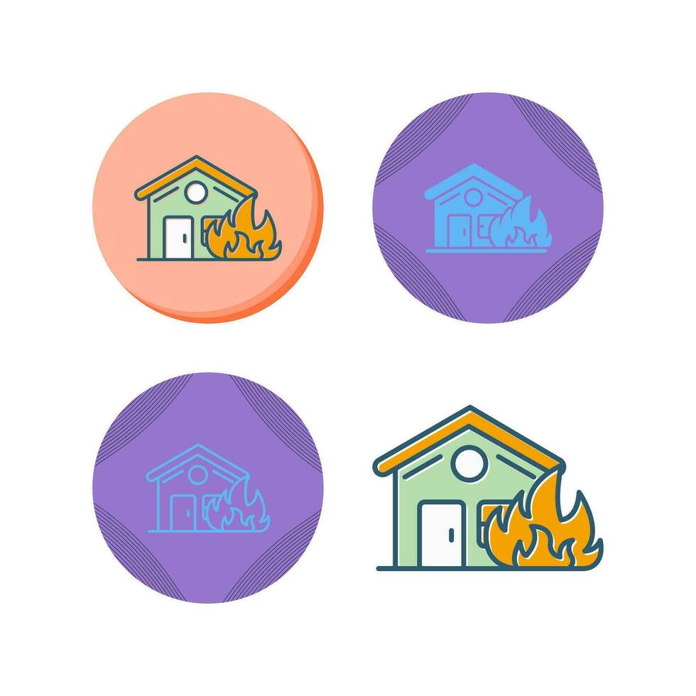 House On Fire Vector Icon