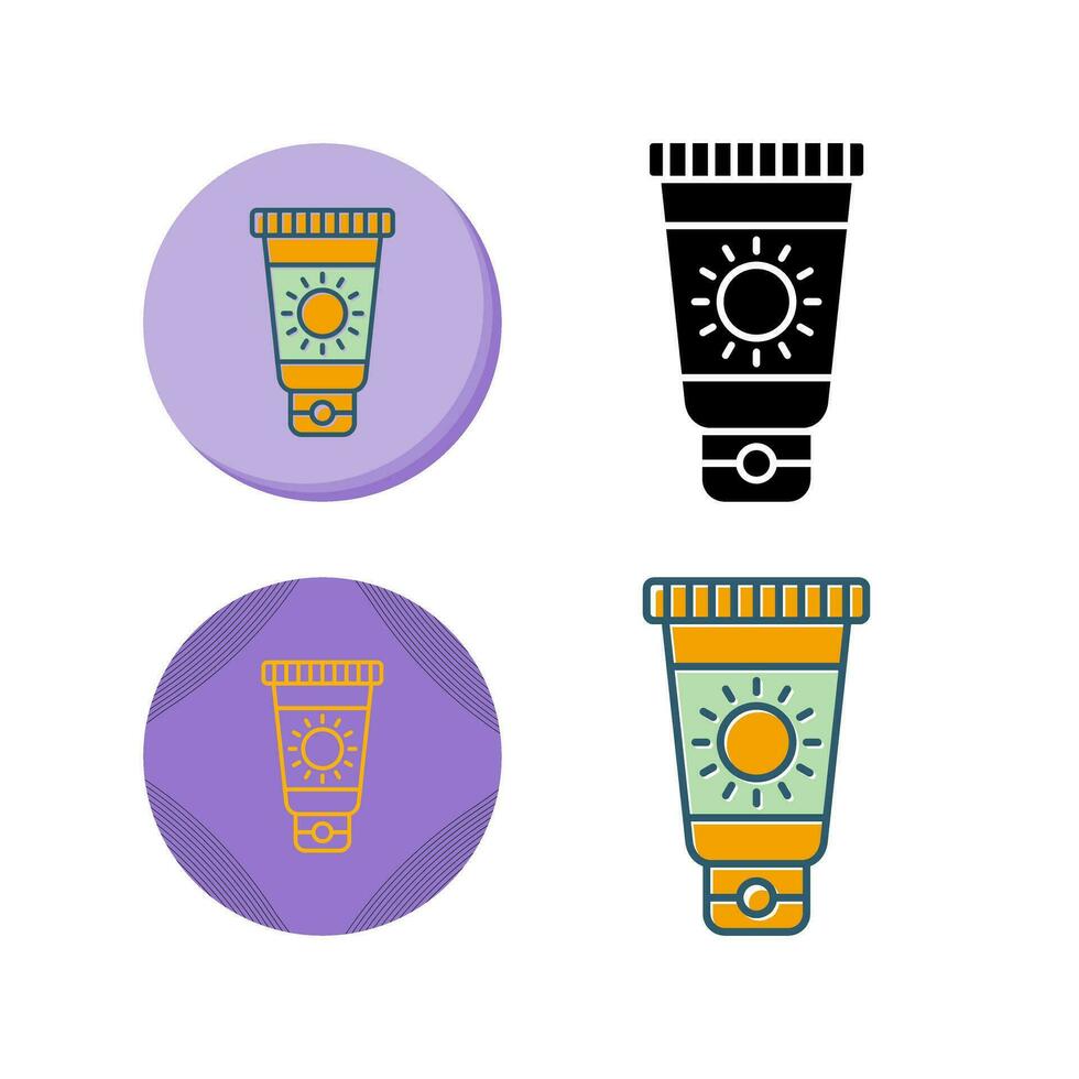 Sun Cream Vector Icon