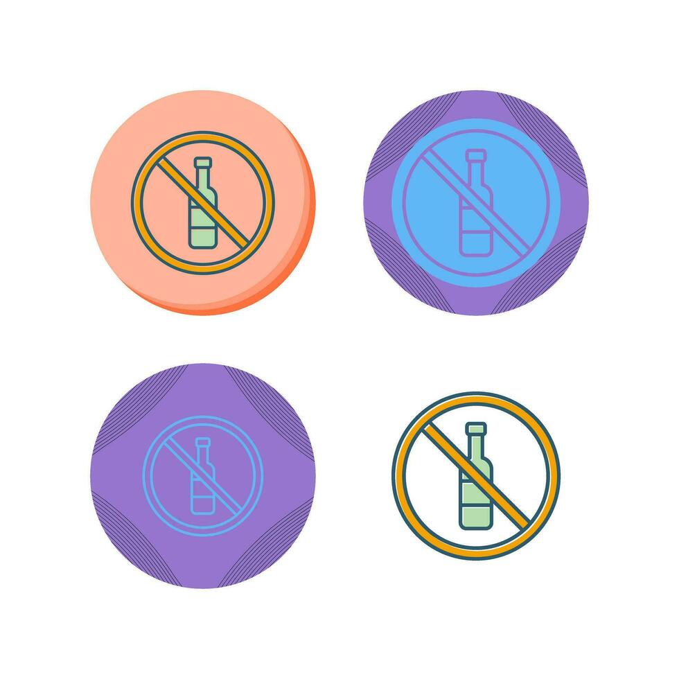 No Alcohol Vector Icon