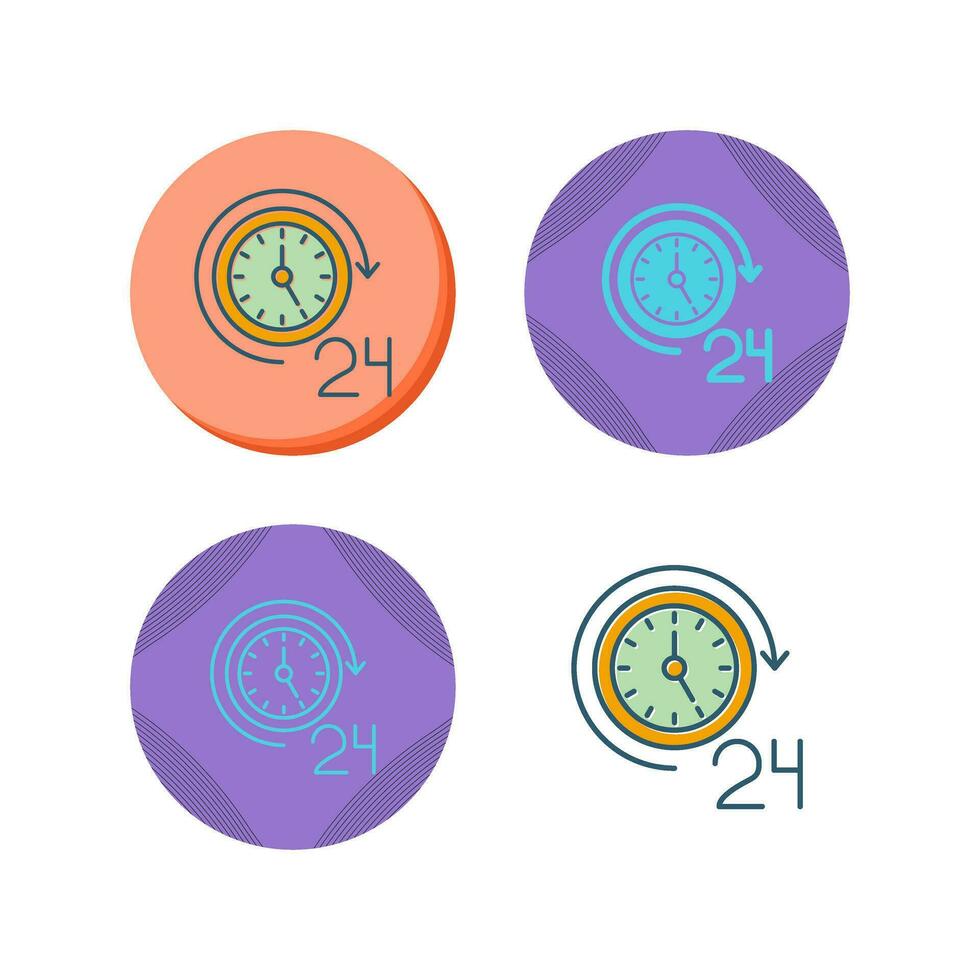 24 Hours Vector Icon