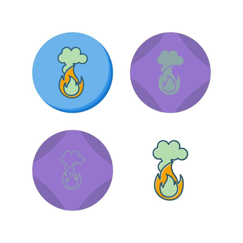 Fire Pollution Vector Icon