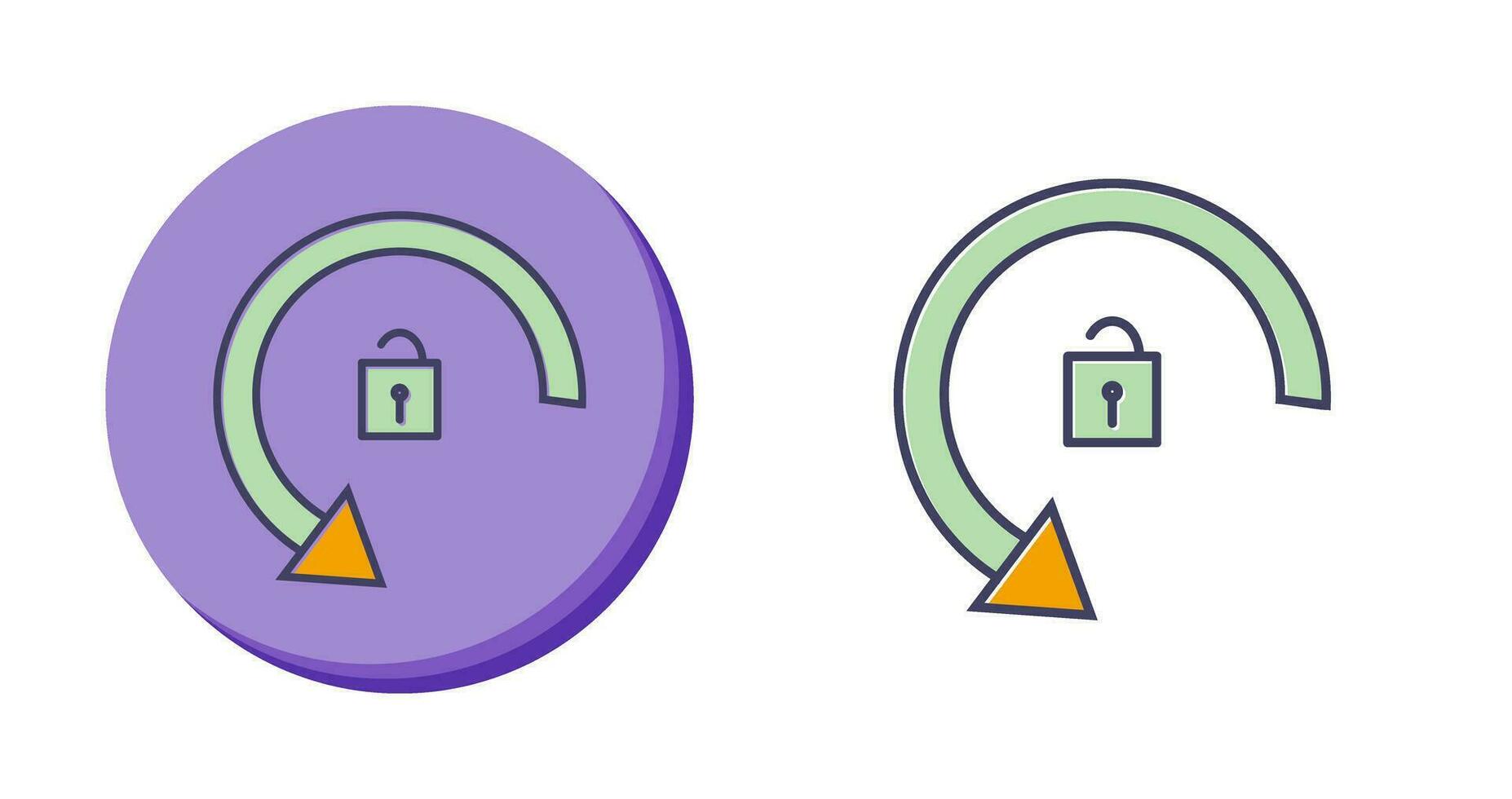 Rotation Unlocked Vector Icon