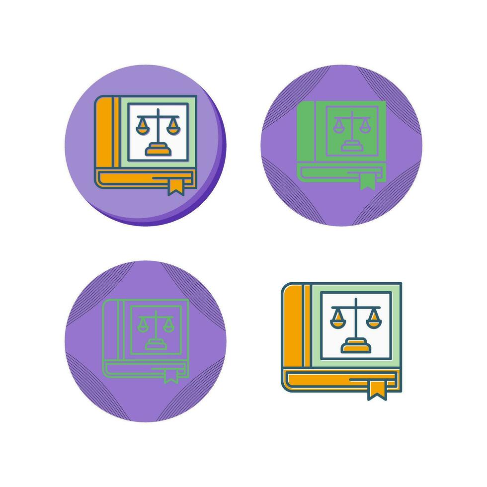 Law Book Vector Icon