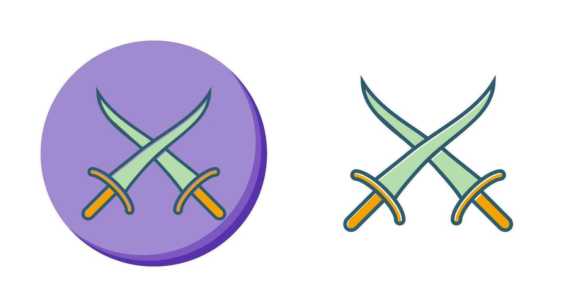 Sword Fighting Vector Icon