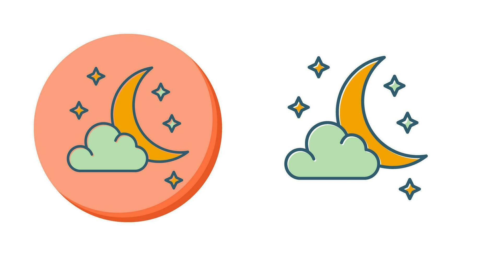 Starry Night Vector Icon