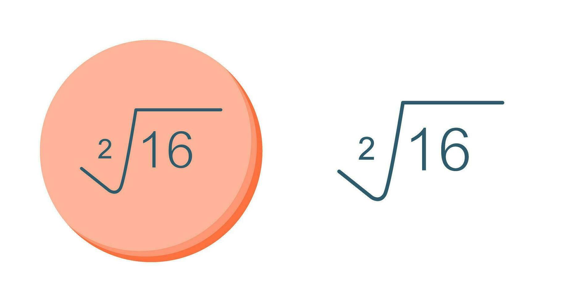 Square Root Vector Icon