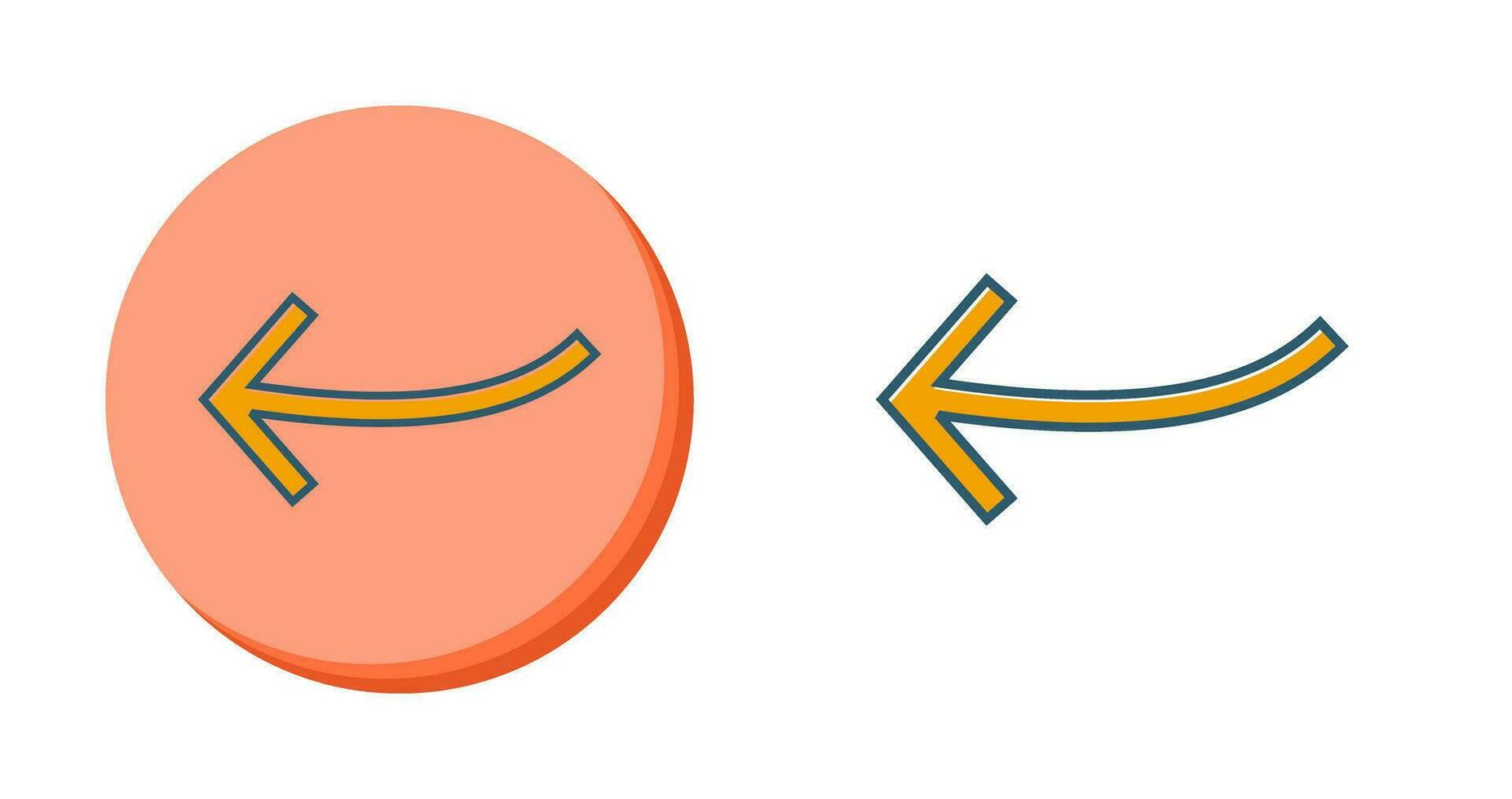 Arrow Pointing Left Vector Icon