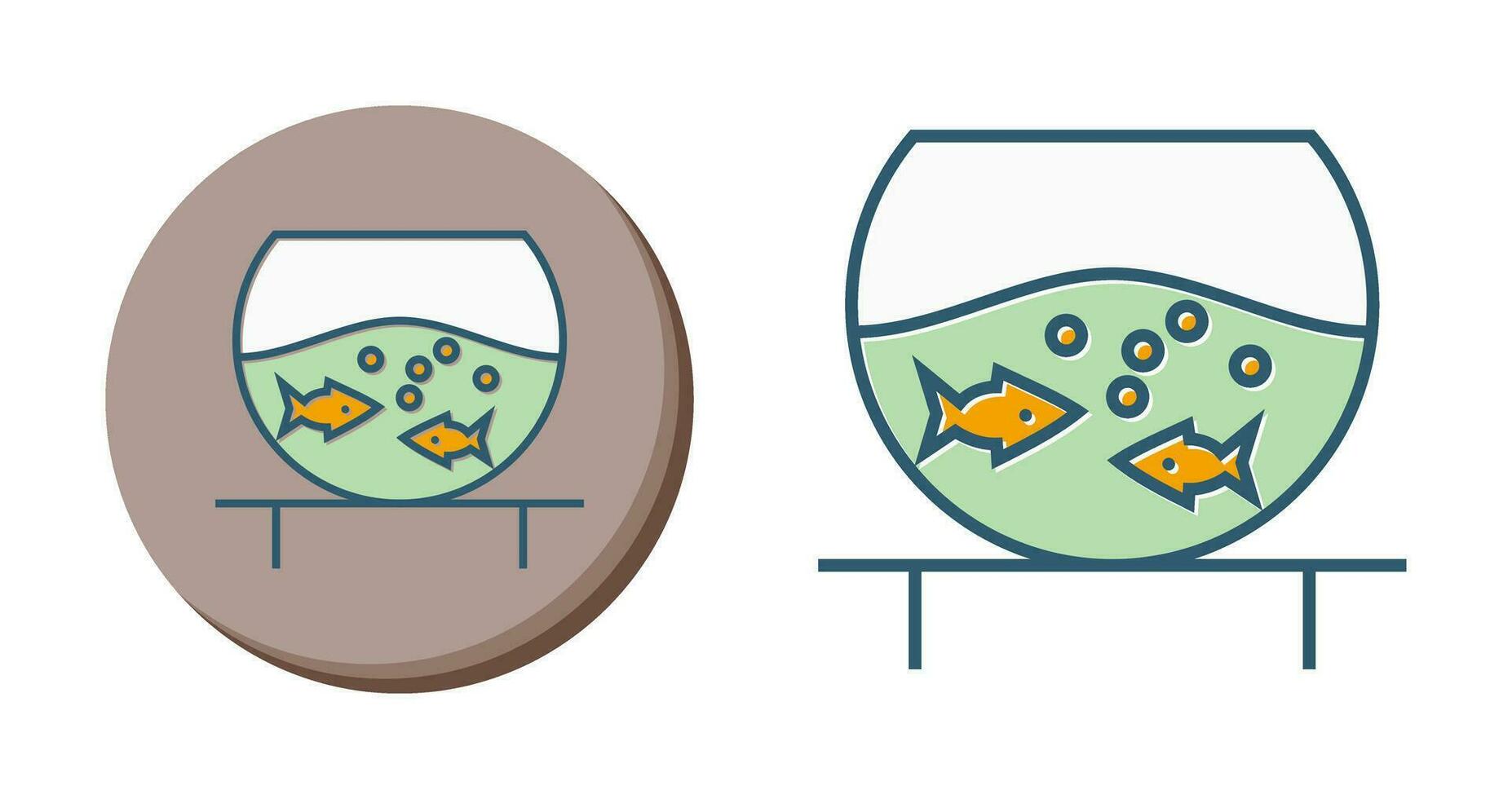 Fish Bowl Vector Icon