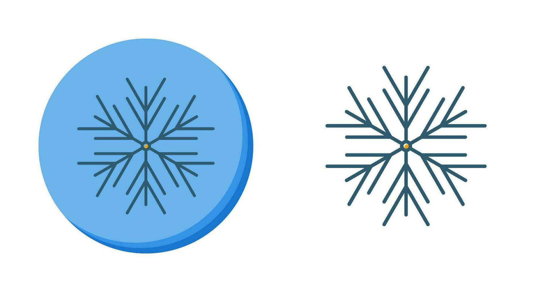 icono de vector de copo de nieve