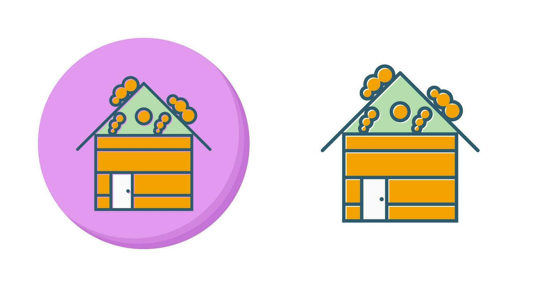 House with Snow Vector Icon