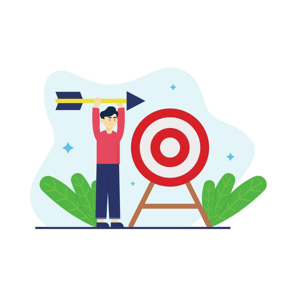 Business Flat Illustration Target vector