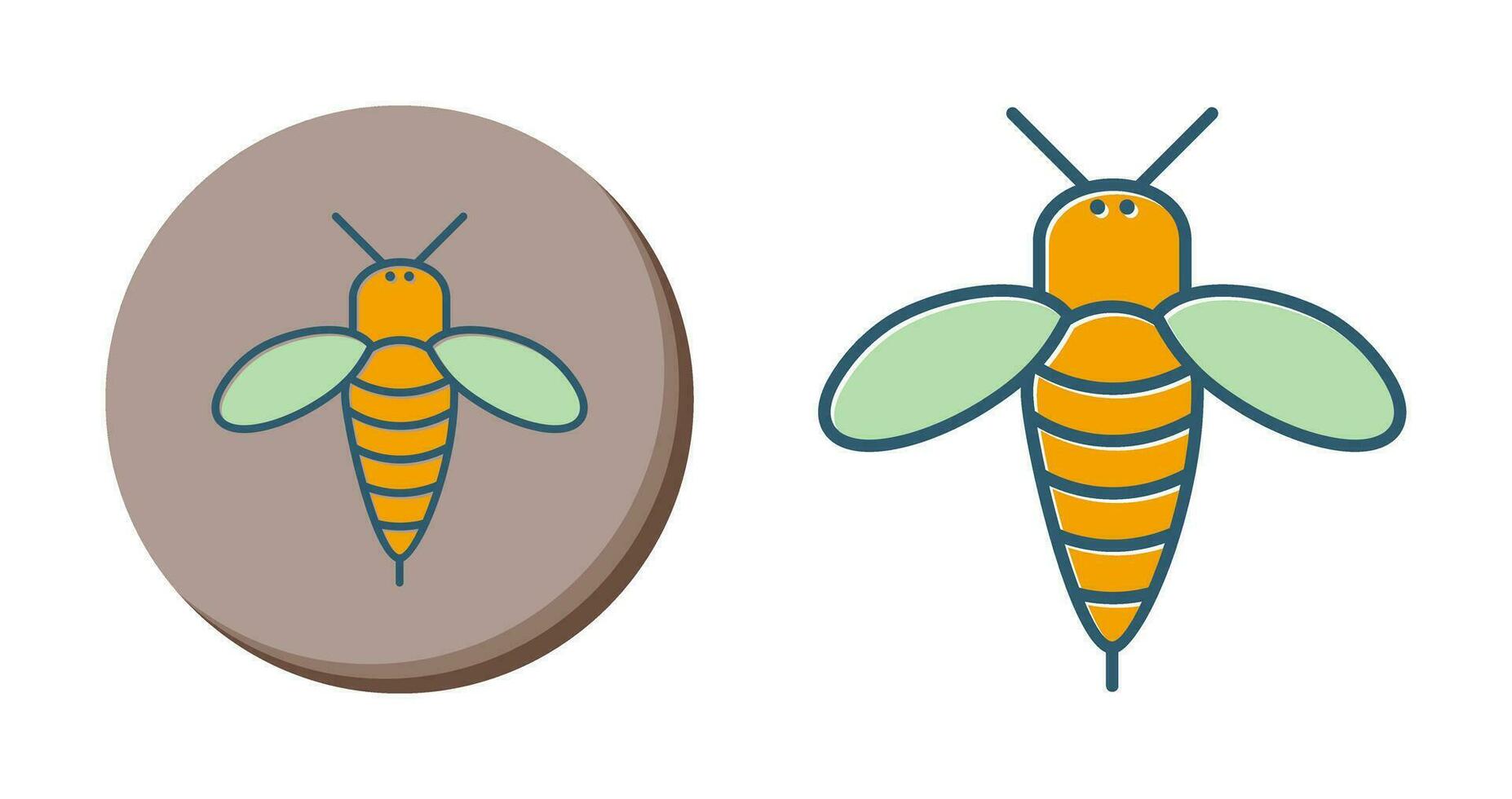 icono de vector de abeja de miel