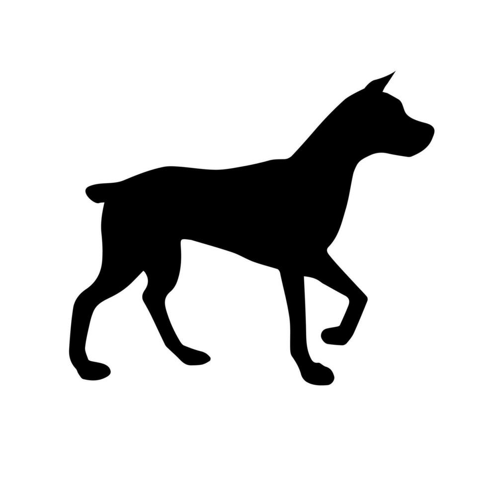 Vector flat dog silhouette