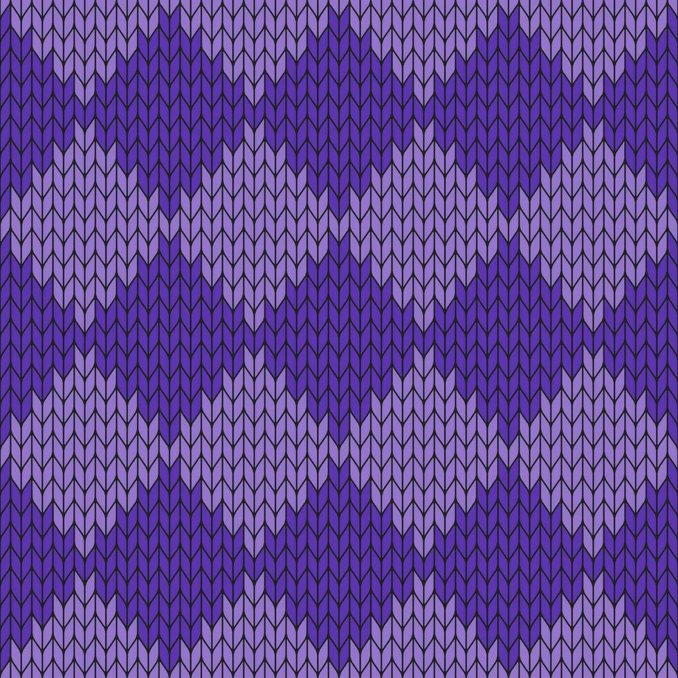 Purple knitted pattern. knitted vector pattern. Seamless gradient pattern for clothing, wrapping paper, backdrop, background, gift card.