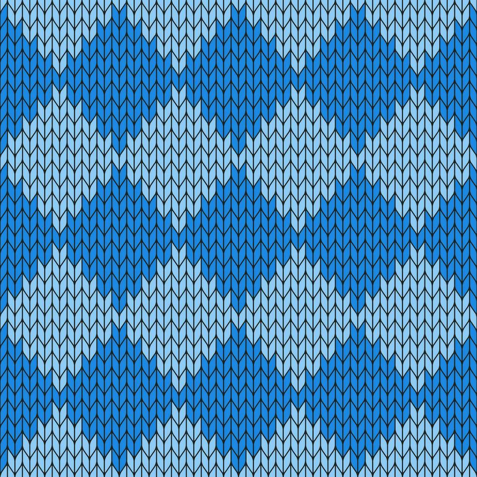 Blue knitted pattern. knitted vector pattern. Seamless gradient pattern for clothing, wrapping paper, backdrop, background, gift card.