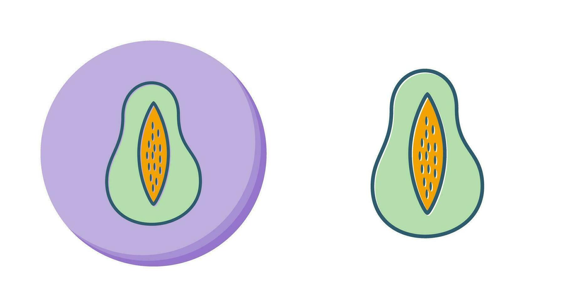 icono de vector de papaya