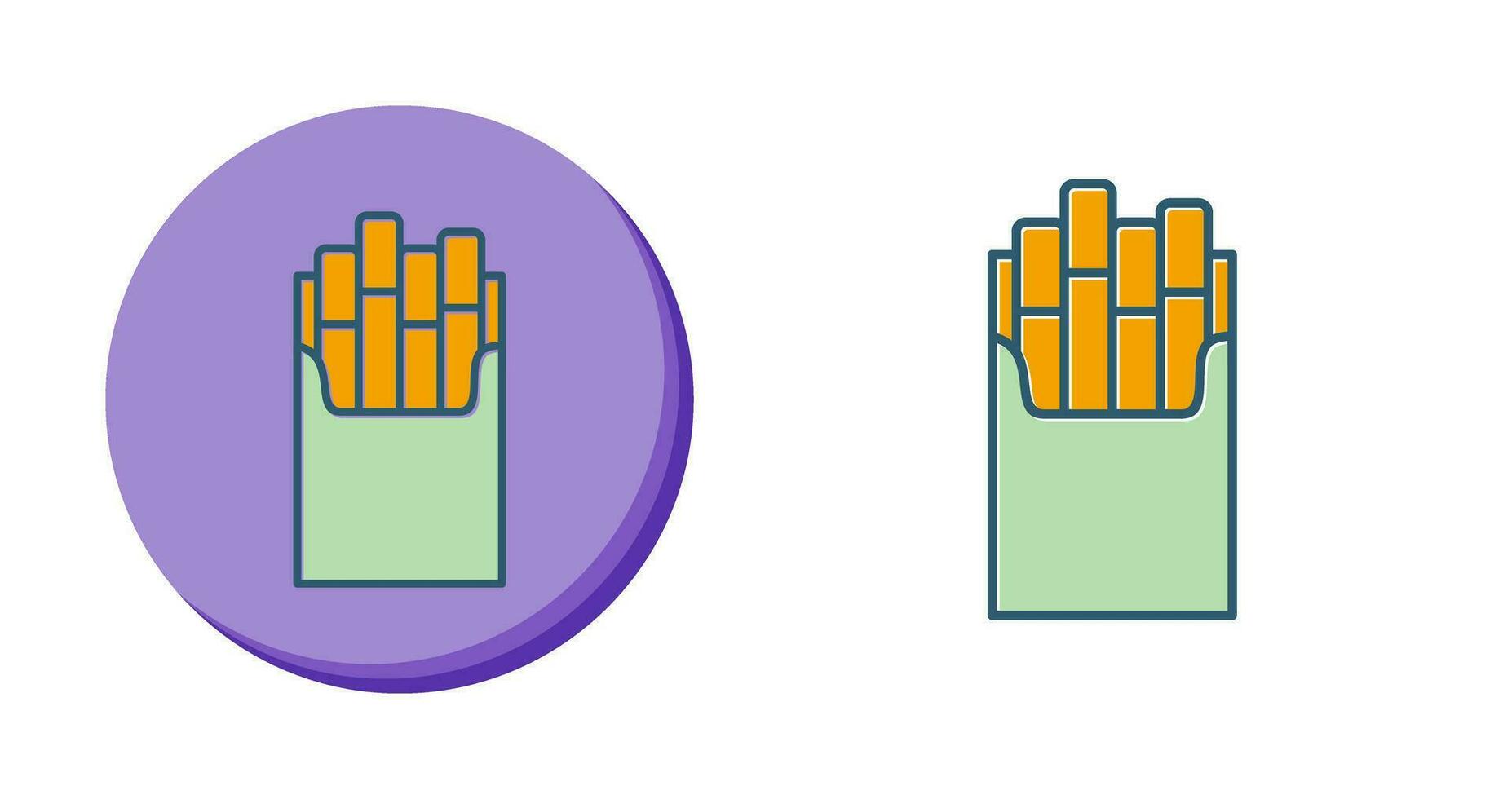 icono de vector de paquete de cigarrillos