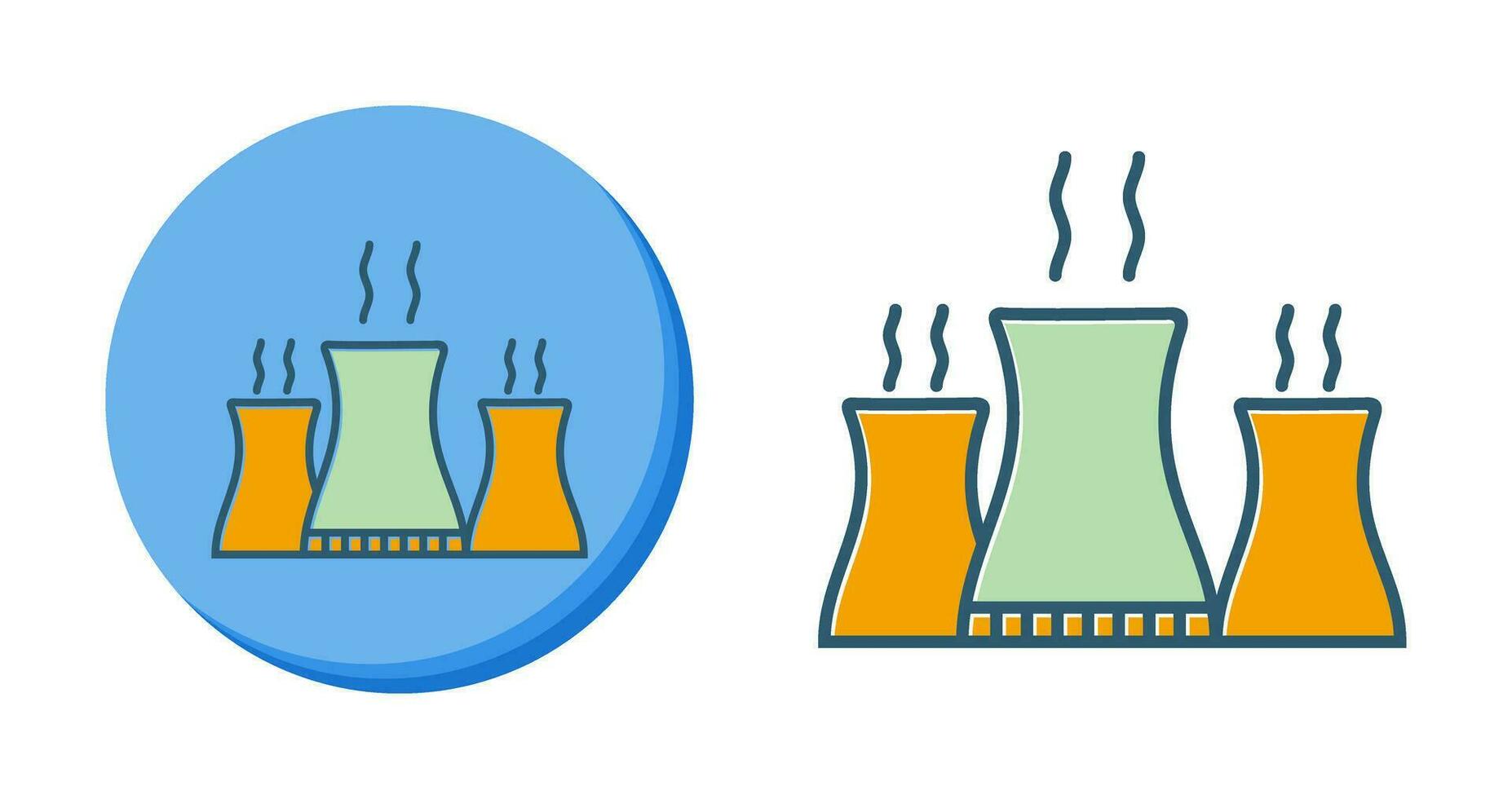 Nuclear Plant Vector Icon