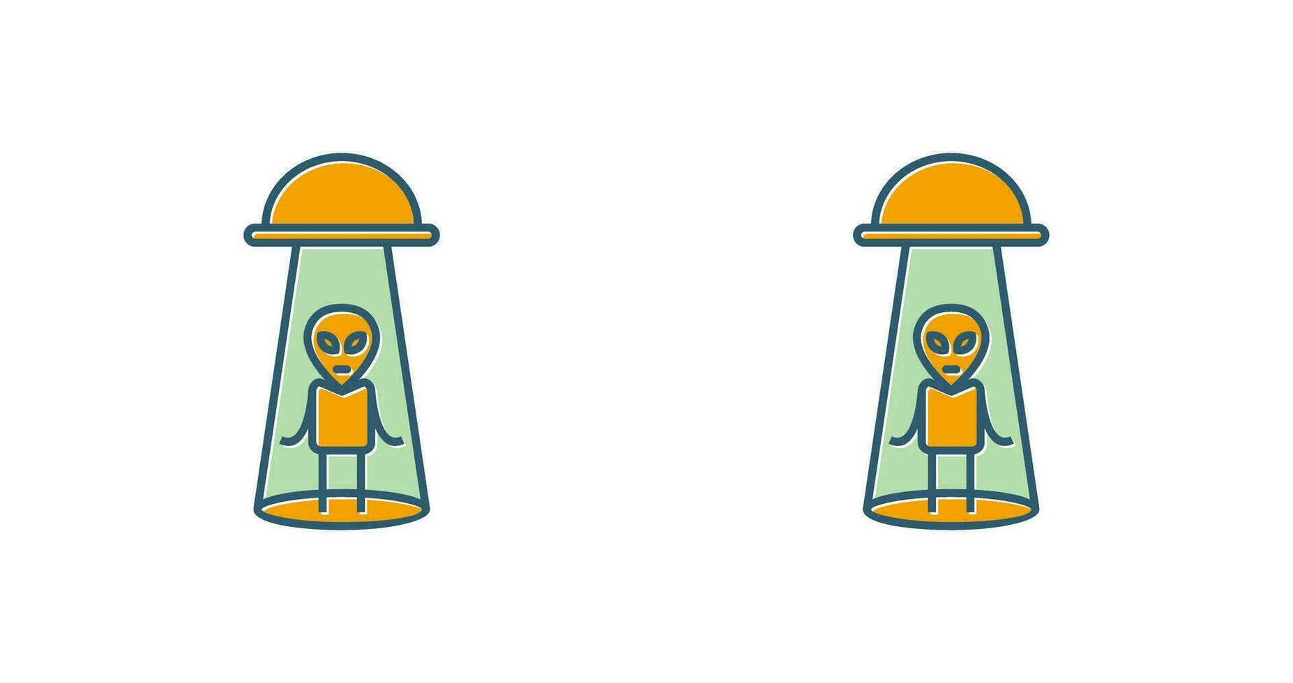 Alien Abduction Vector Icon