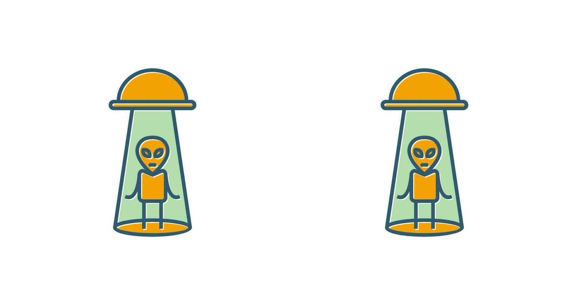 icono de vector de abducción extraterrestre