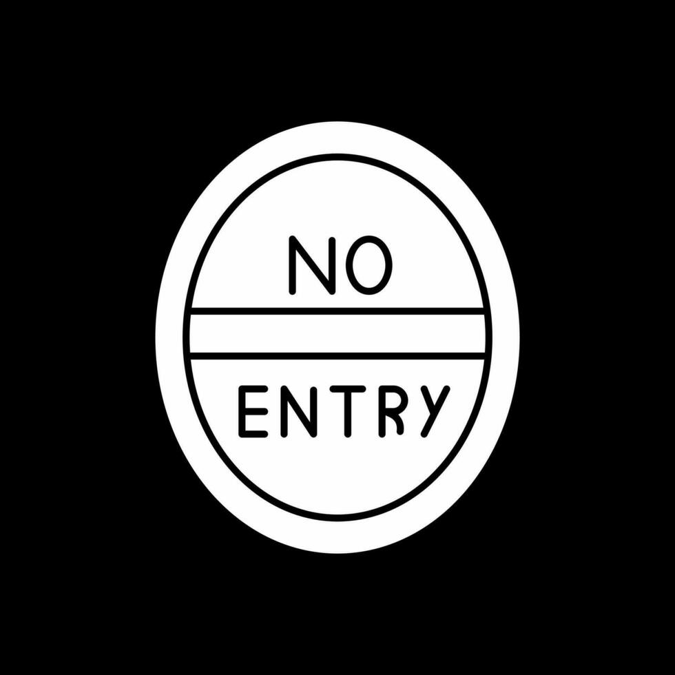 No Entry Vector Icon Design