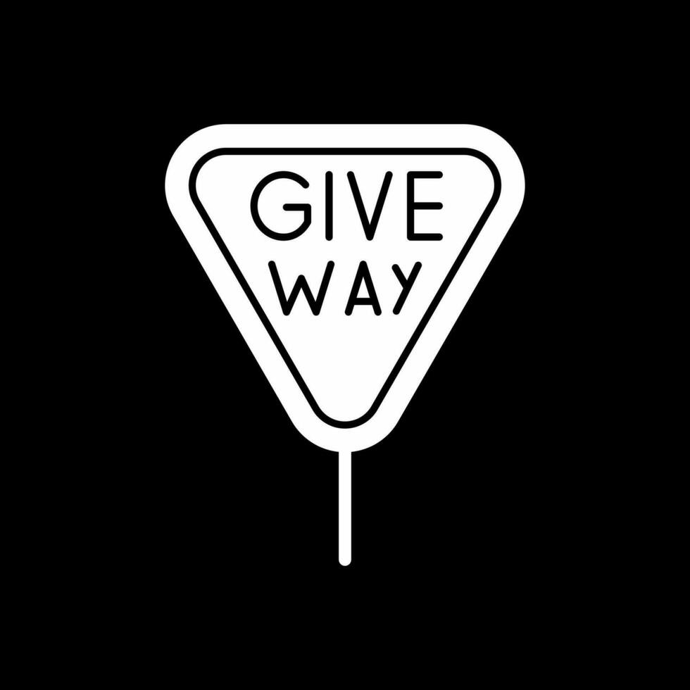Give Way Vector Icon Design