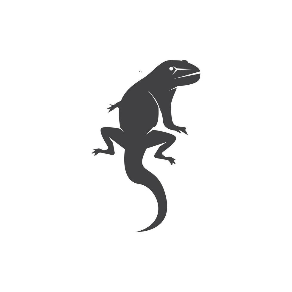 Lizard icon silhouette logo symbol vector