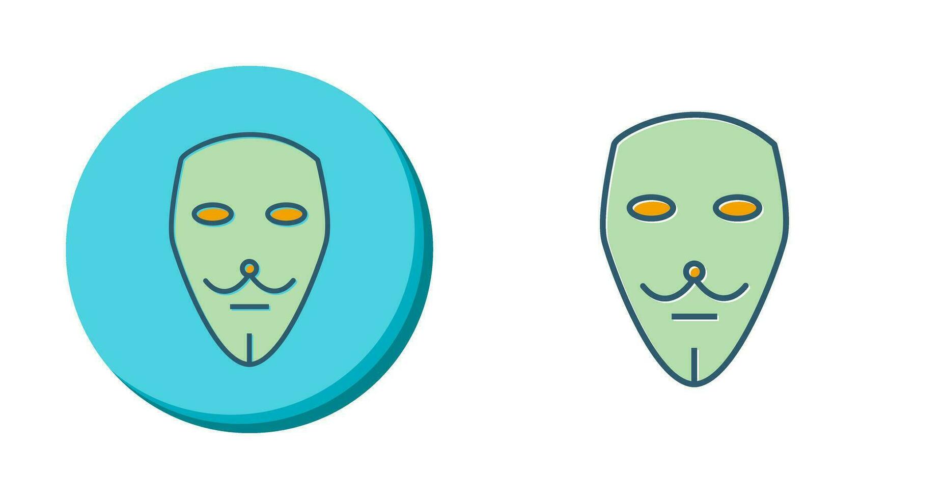 icono de vector de dos máscaras