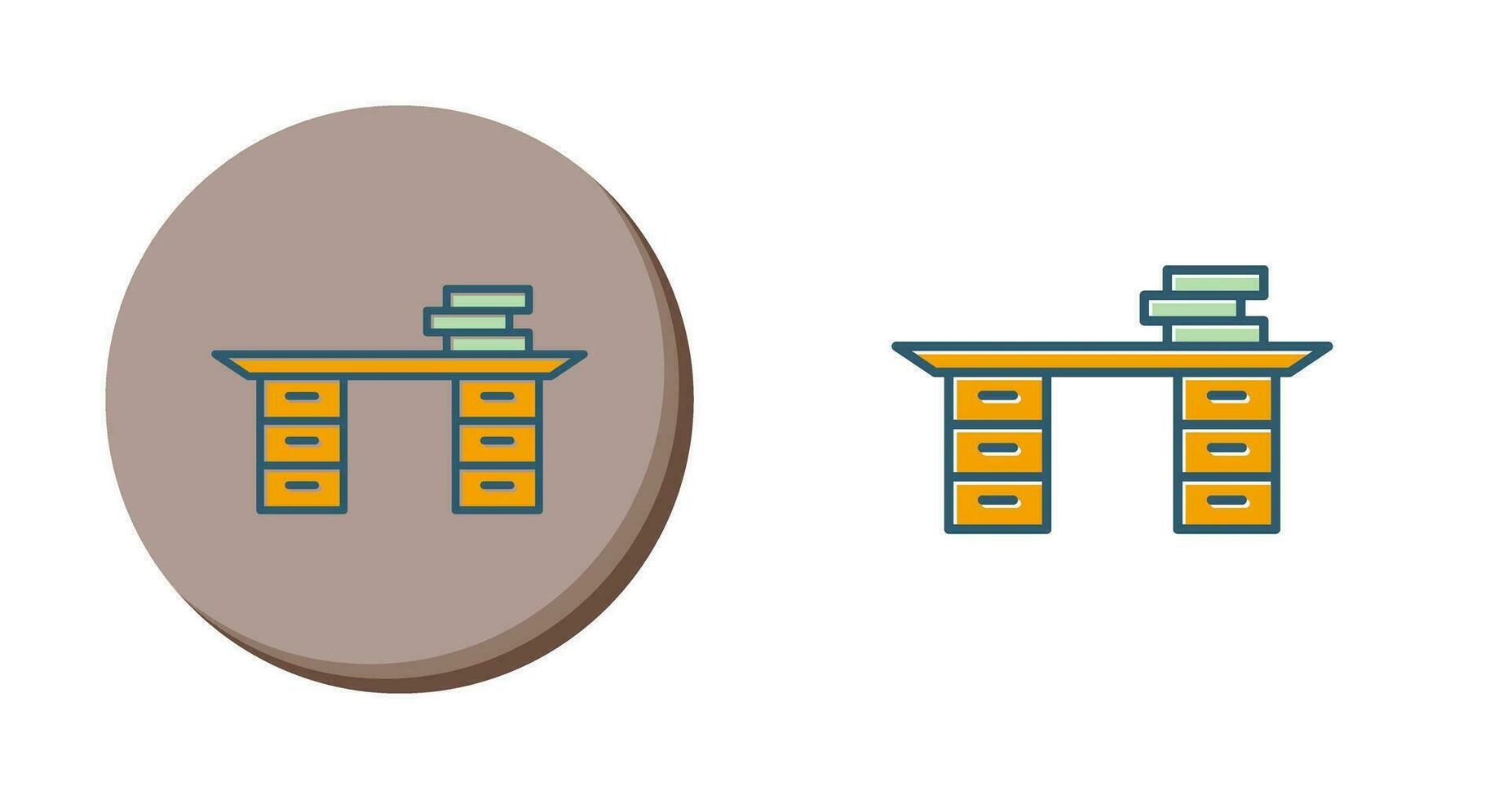 Studying Desk Vector Icon