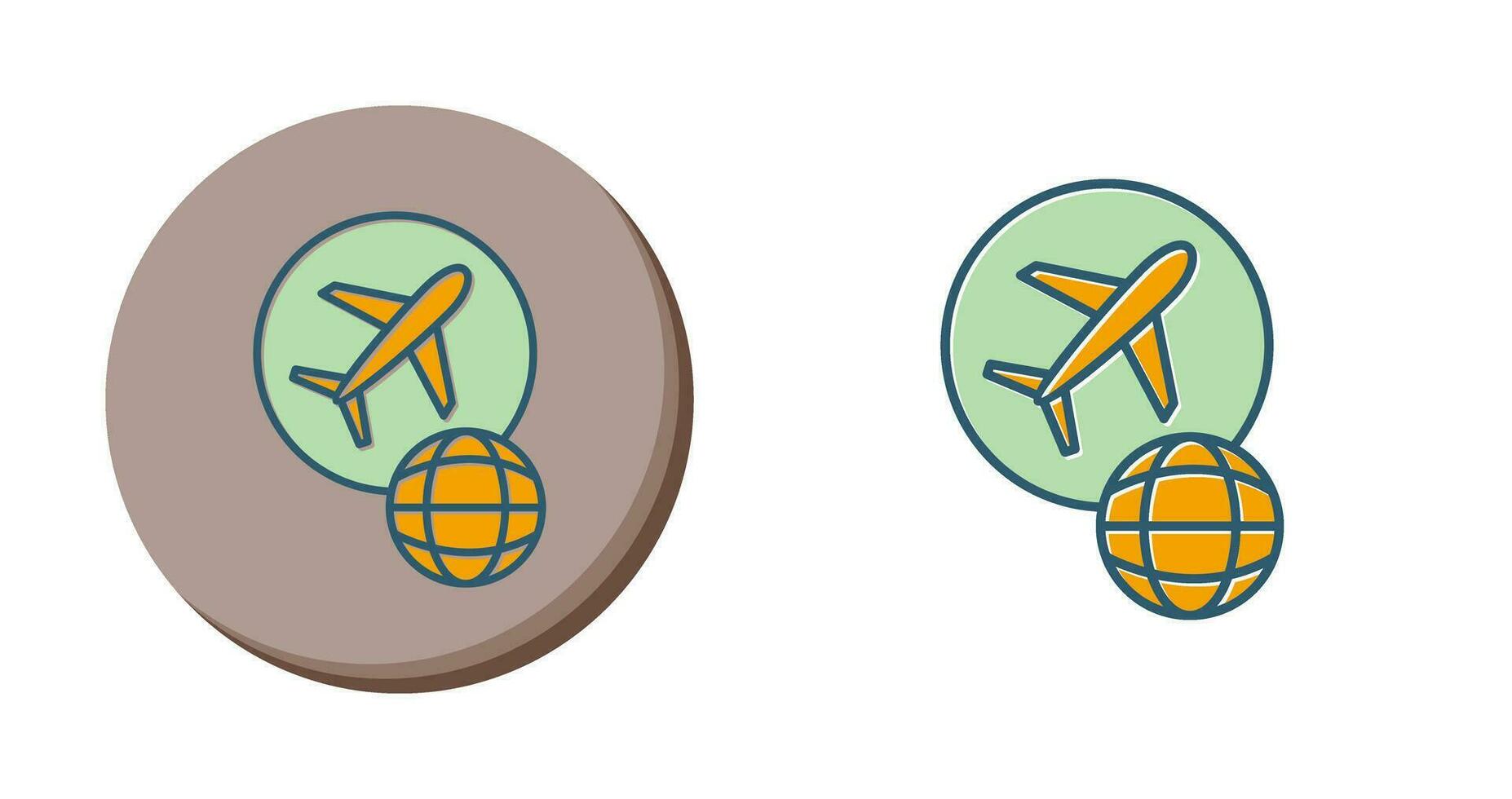 icono de vector de vuelos globales