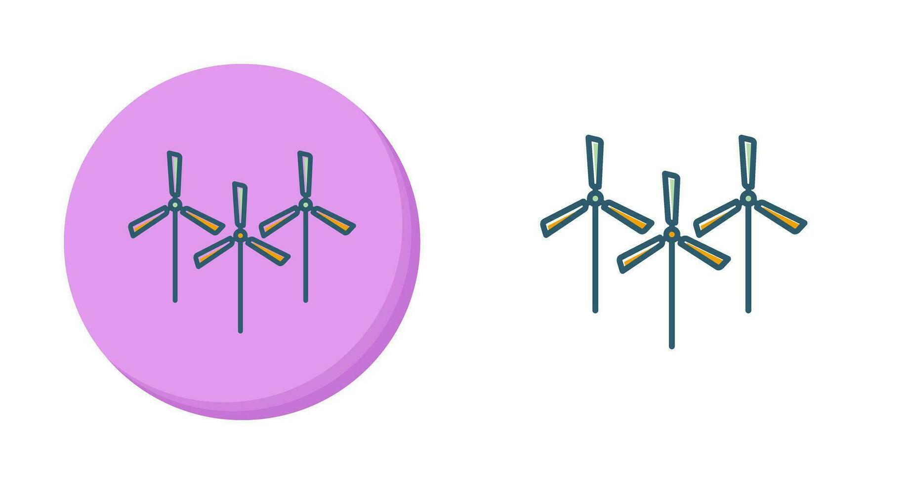 Multiple Windmills Vector Icon