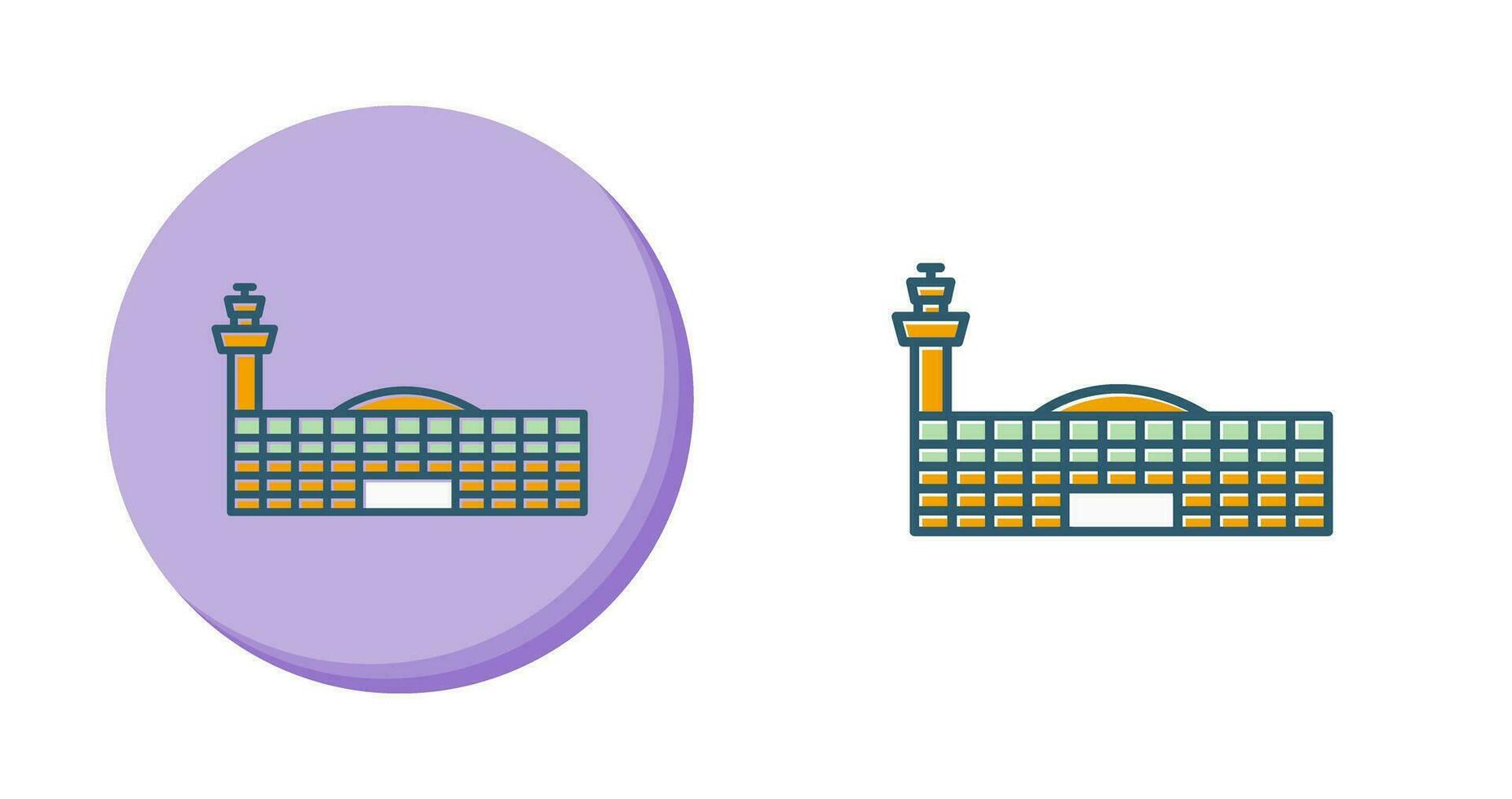 Airport Building Vector Icon