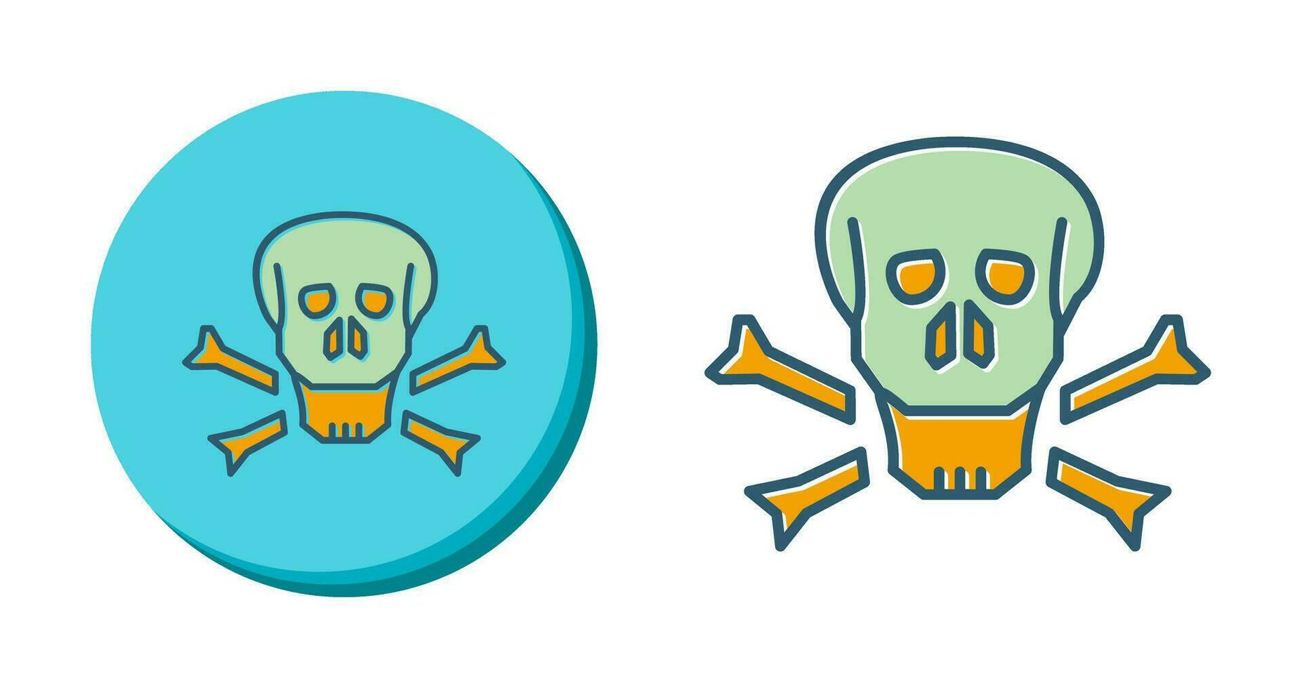 icono de vector de calavera pirata