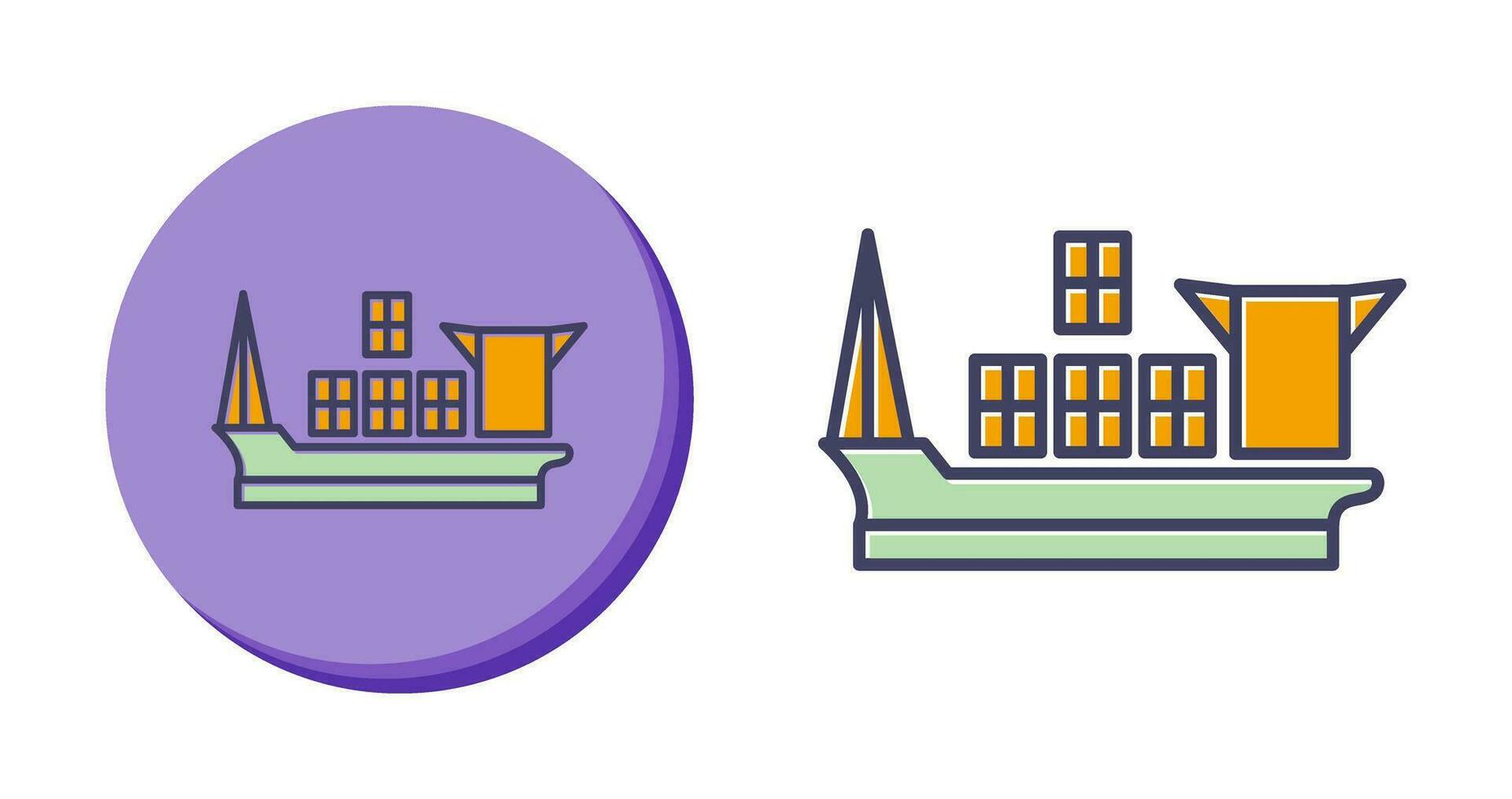 Cargo Ship Vector Icon
